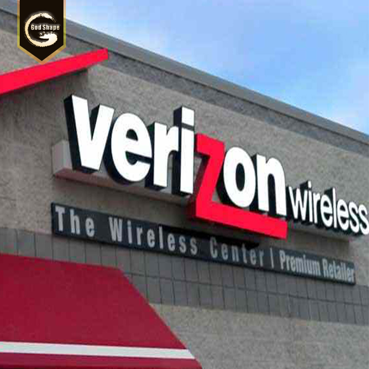 Custom store front signs light letters 3D signs led epoxy resin acrylic glue  channel letter