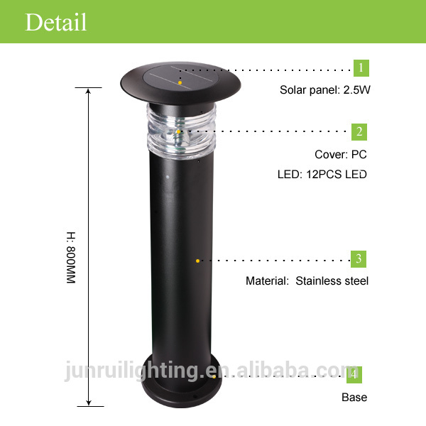 LED wireless solar lights modern led post light solar garden lawn led JR-B002