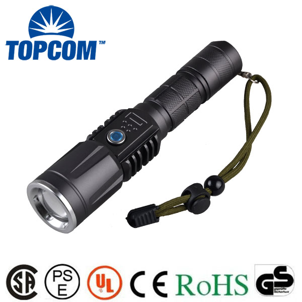 USB Type High Power Rechargeable U2 LED Flashlight Torch