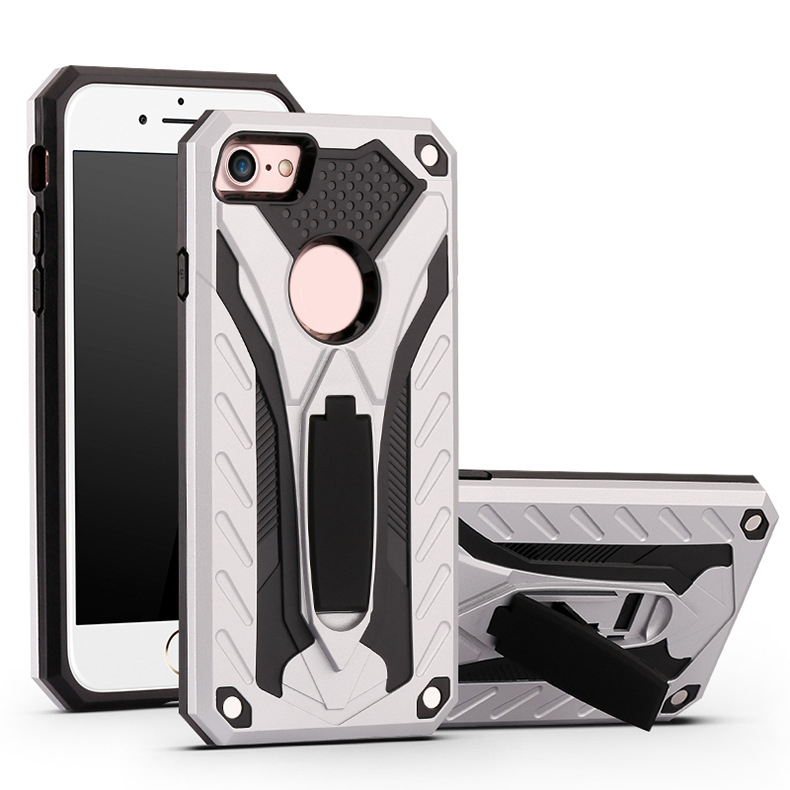 shockproof hybrid knight case cover armor Slim Armor TPU+PC phone case for iPhone 6 7 8 plus