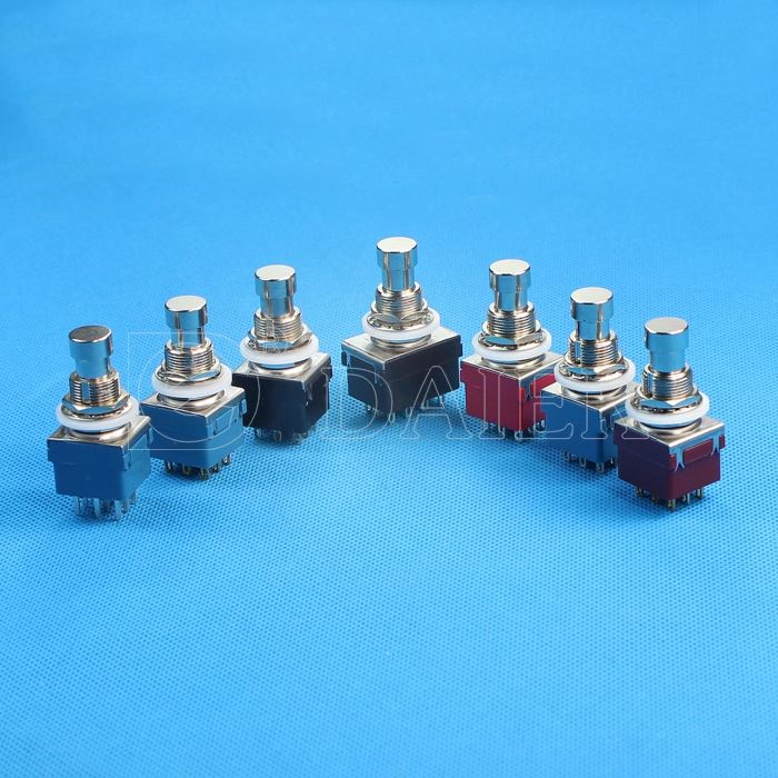 3 Pole 9 Pin ON ON Latching Guitar PCB electrical foot switch
