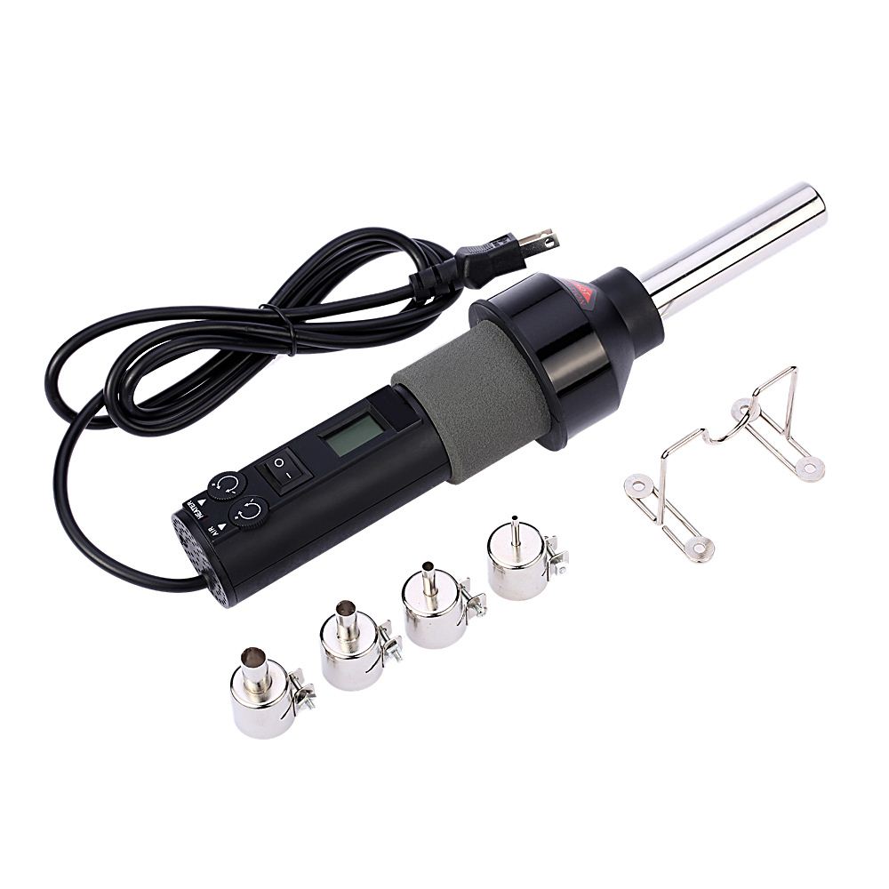 Adjustable Hot Air Gun High Quality heat gun Digital Temperature-controlled Heat IC SMD Desolder Tool Set BGA Nozzle AC110V 200W