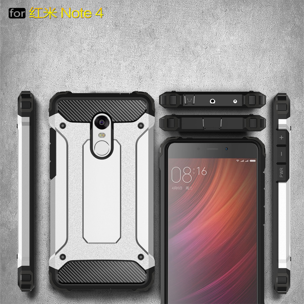 PC+TPU 2in1 shockproof  Armor Hard case For Redmi Note 4
