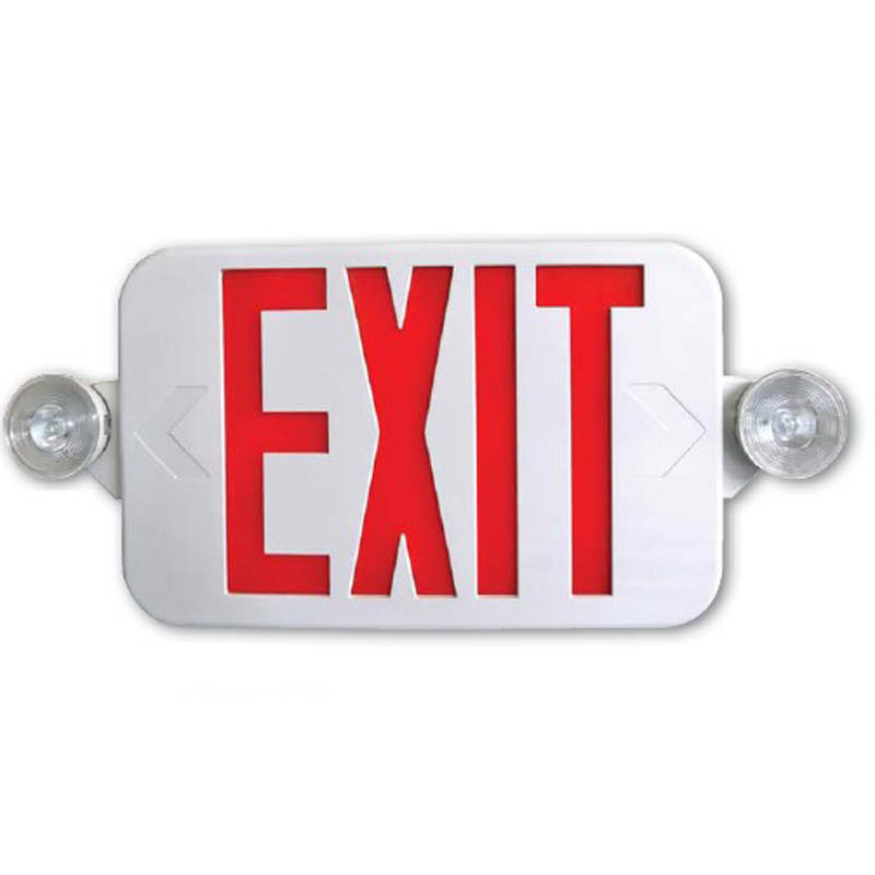 China factory top sale led exit signs emergency light with emergency twin spot light