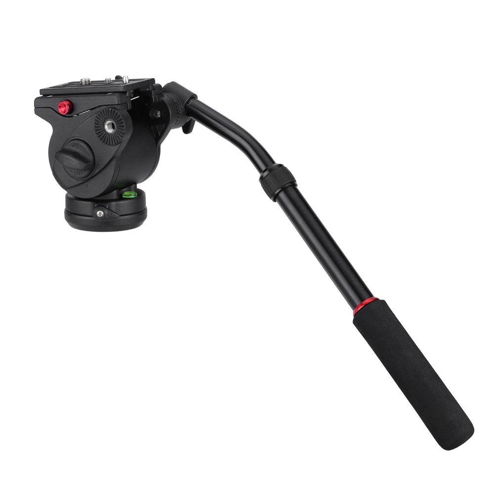 Photography DSLR Camera Video Fluid Drag Tilt Pan Damping Ball Head Handle Quick Release Plate for Tripod Monopod Slider Rail