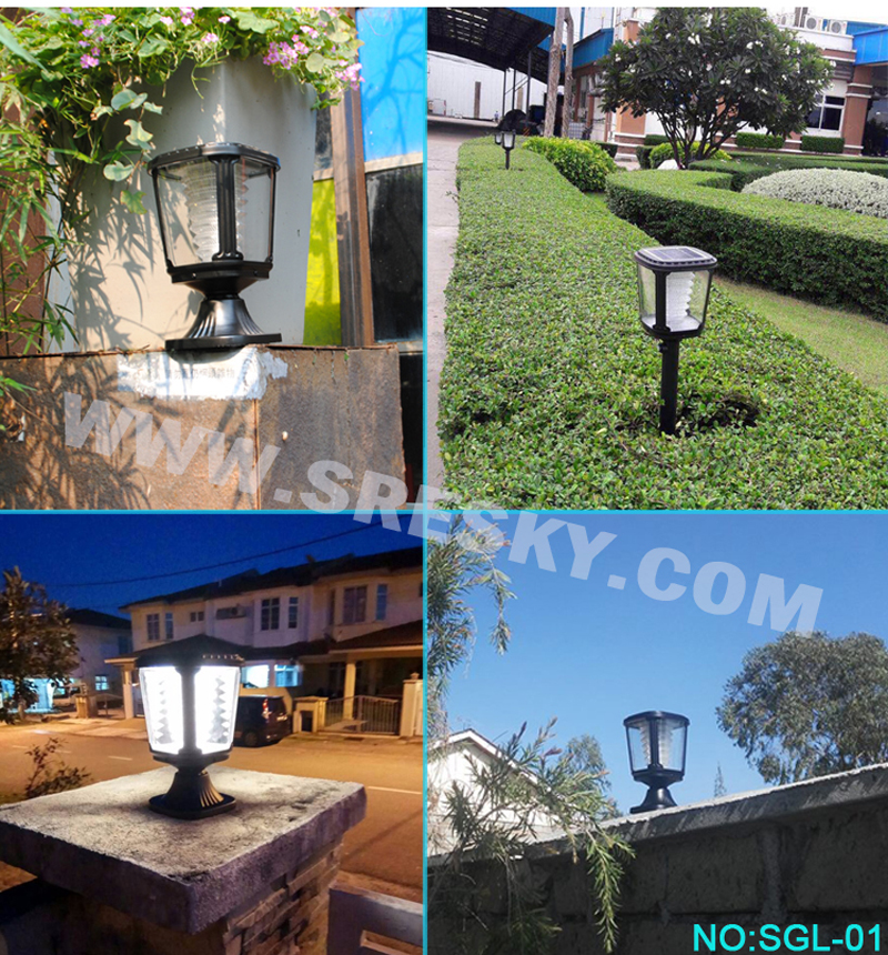 Warm White Motion Sensor Solar Gate Light,Led Garden Lamp Waterproof