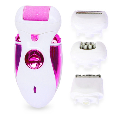 4 In 1 Electric Feet Care Tool Callus Remover Feet Pedicure Kit Rechargeable Lady Epilator Hair Removal Shaver