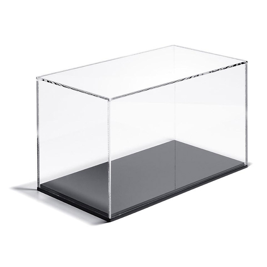 Small size showcase box office supply desk sign transparent acrylic craft display case stand