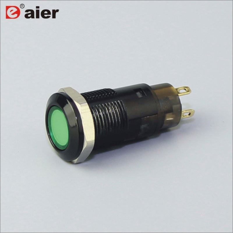 12mm Black Wire Soldered Momentary LED Push Button Switch