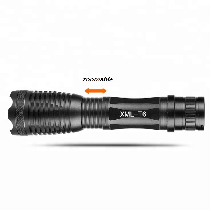 Aluminum 800 lumen Torch 18650 Tactical Flashlight 10 Watt 3.7V Rechargeable Led Flashlight