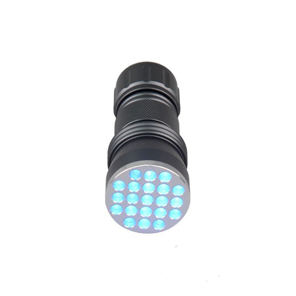 380~385nm 21 LED Ultra Violet Blacklight Flashlight for Scorpions and Bed Bugs, Counterfeits, A/C Leaks and Pet Stains