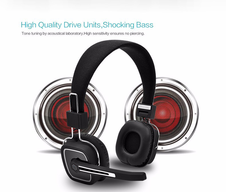 Wireless Stereo Gaming Headsets with Mic Office Bluetooth Telephone Headphone Over Ear