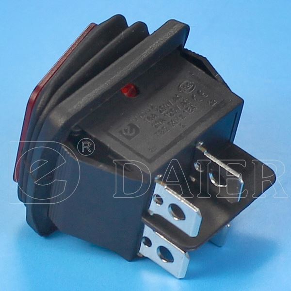 KCD2-201NW SPST 4PIN Waterproof Lighted 16A 250V Rocker Switch