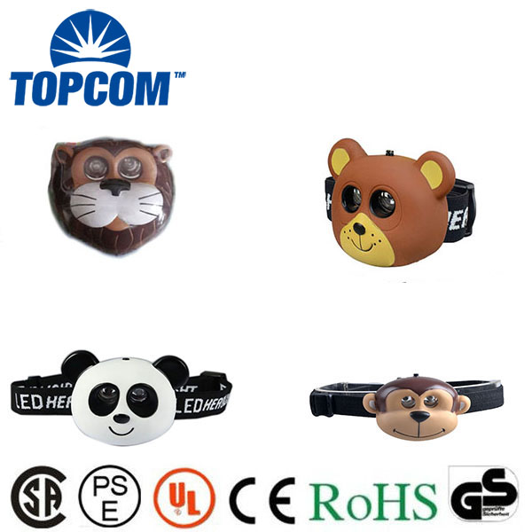 Animal Head Lights Super LED Headlamps With Head Strap Best Headlamp For Children Camping And Hiking