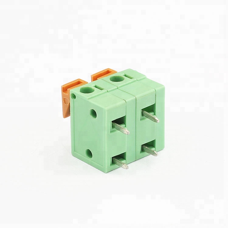 terminal block connector spring terminal block 2 pin spring connector