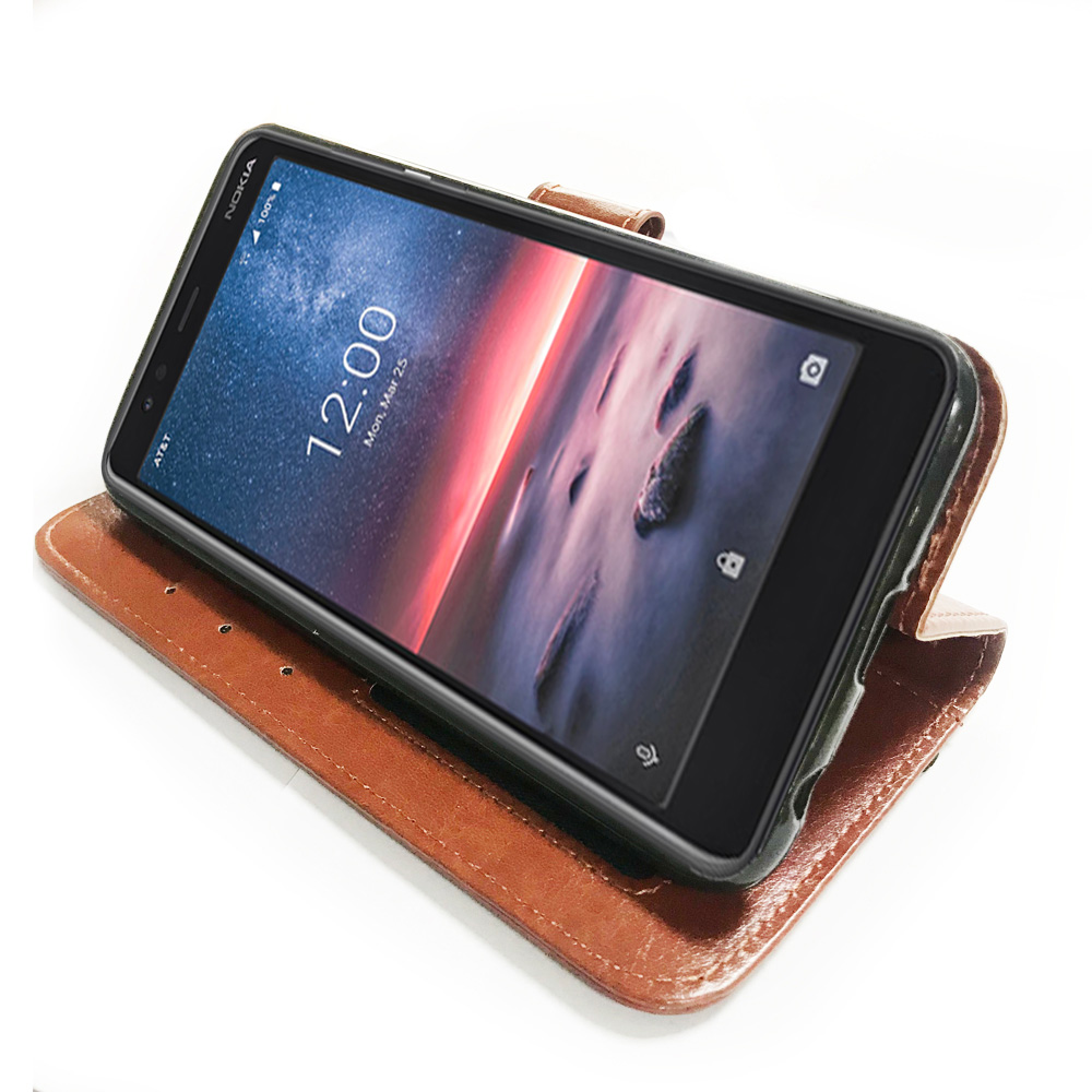 hot sell wallet leather case For Nokia 3.1 A stand leather flip cover