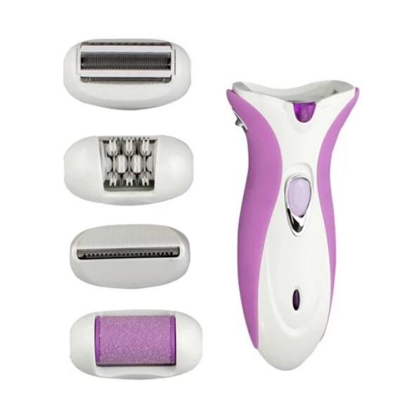 4 in 1 rechargeable lady electric epilator hair removal trimmer depilador women shaver dead skin callous remover machine