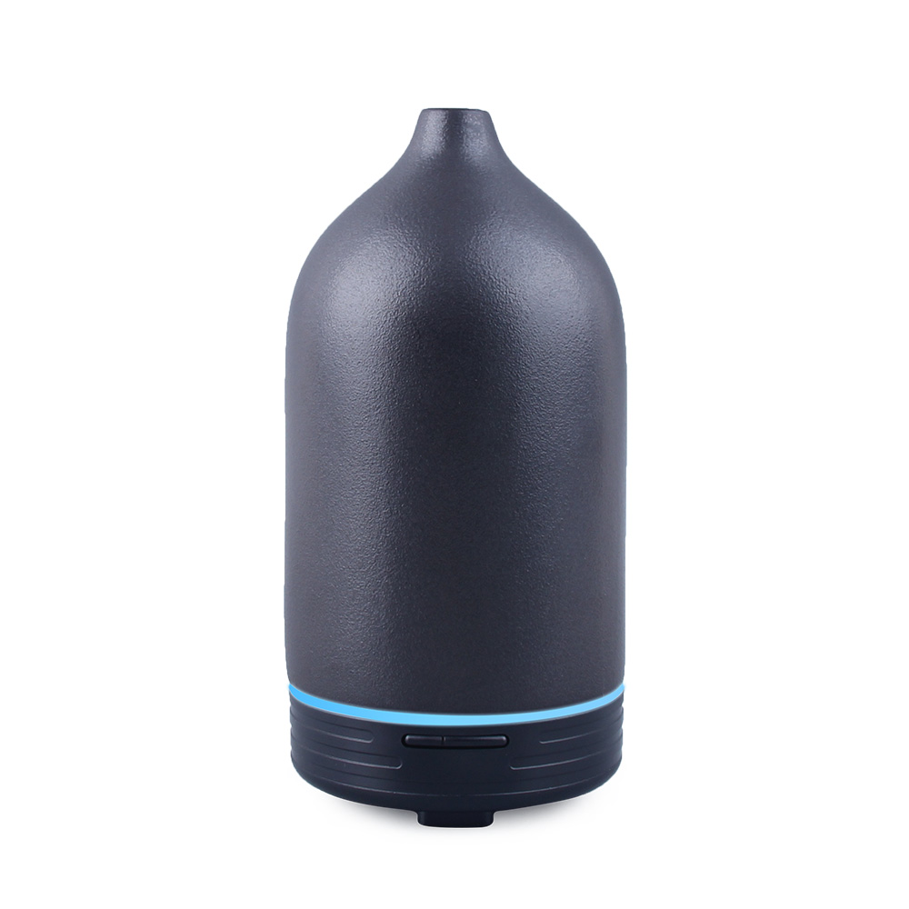 Stone Diffuser, Hand-Crafted Ultrasonic Essential Oil Diffuser for Aromatherapy, Ceramic, Black, 100ml