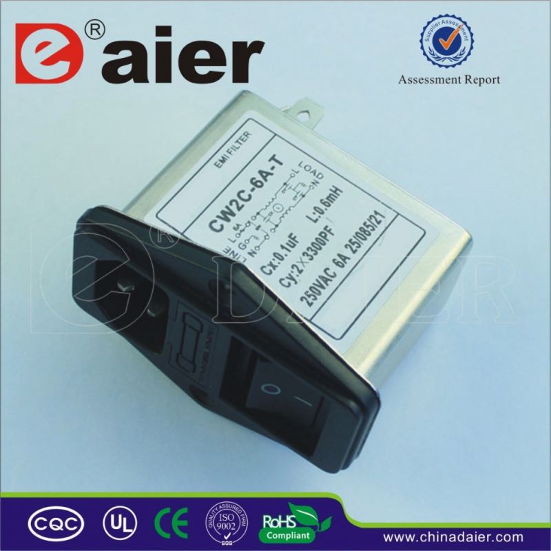 Emi emc rfi filter emi filter with fuse iec emi rfi filter