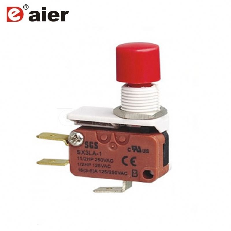 16A ON-(ON) Red Push Button Switch With Micro Switch