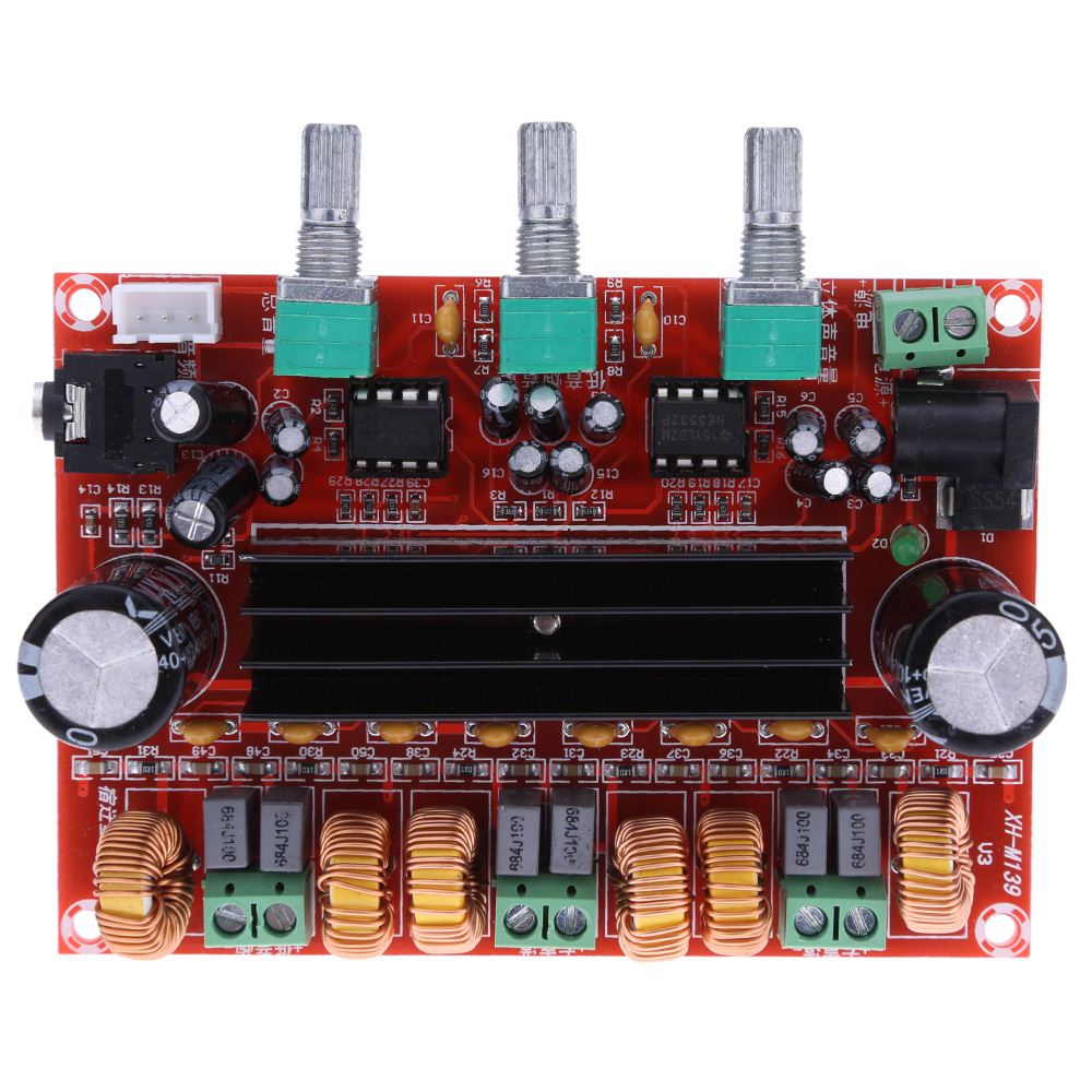 TPA3116D2 Sound Quality Power Amplifier Board 50W*2+100W 2.1 Channel Digital Subwoofer Power Amplifier Board DC12V-24V