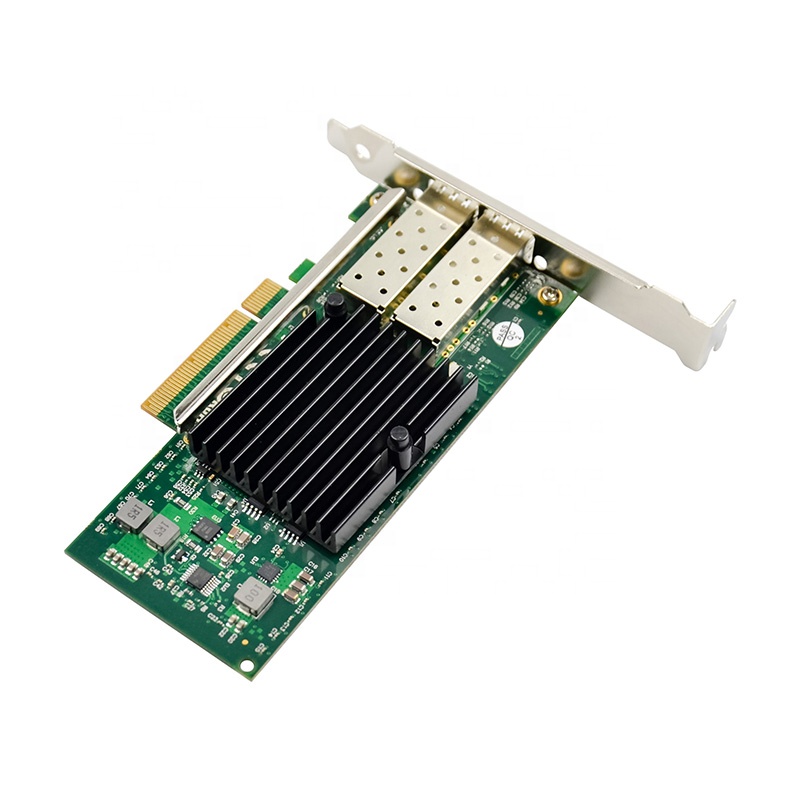 PCI Express x8 Copper  Double Port 10g optical  Network Card  PCI Express fiber optic network  10Gps  CHIPSET:INTEL 82599ES