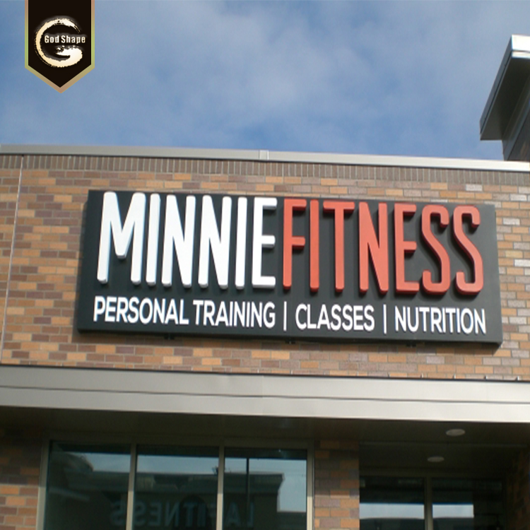 Custom business outdoor Advertising 3d build  letter light channel led sign