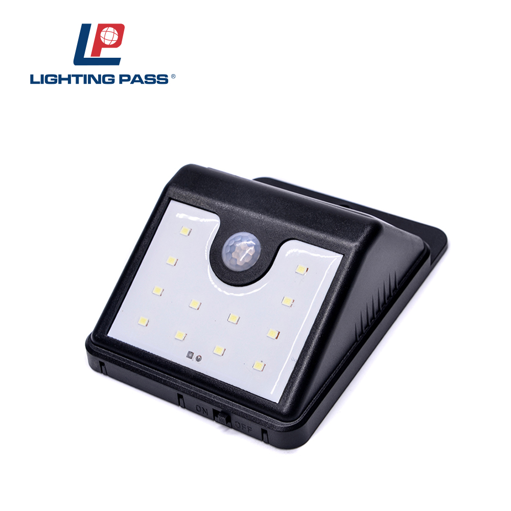 12 SMD hot sale powered Waterproof solar motion sensor wall light