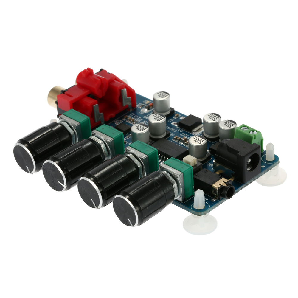 DIY Audio Amplifier Board Stereo Pre-amp Preamplifier Tone Board Quality Sounds Preamplifier for Background Music LM1036+NE5532