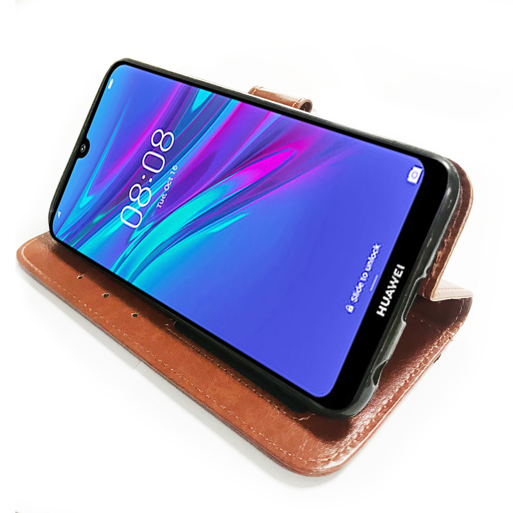 hot sell wallet leather case For Huawei Y6 2019 stand leather flip cover