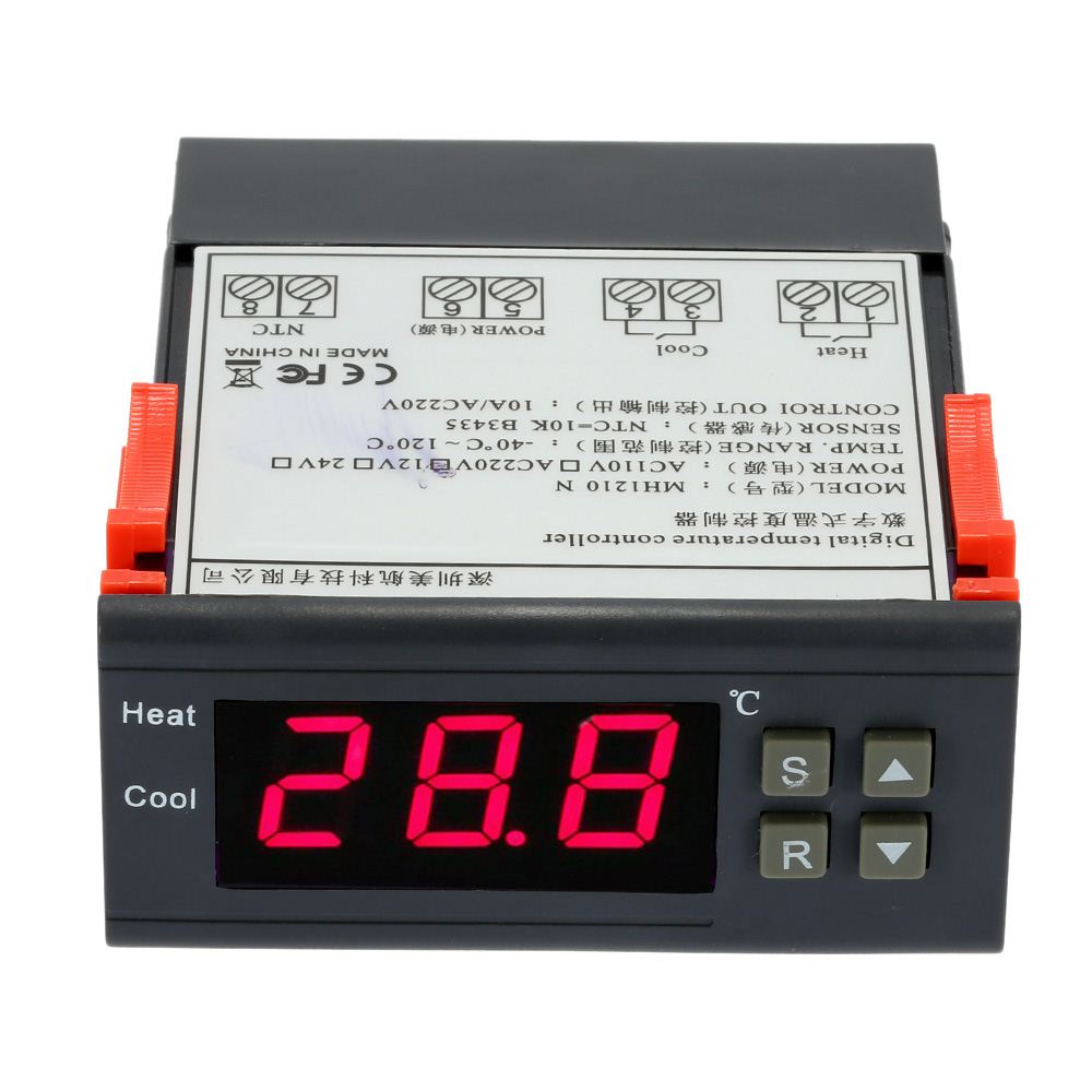 10A 220V Digital Temperature Controller thermometer Thermocouple thermostat thermal regulator -40~120 Celsius Degree with Sensor