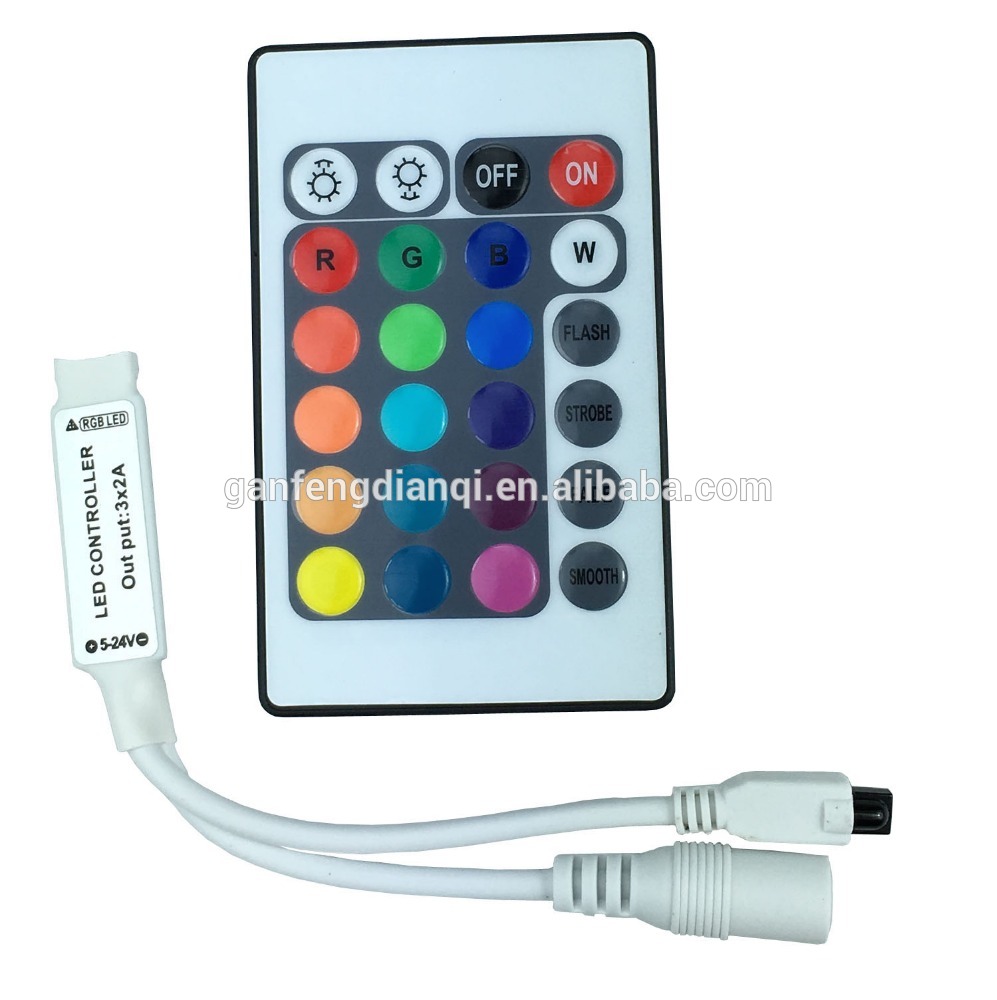 5V-24V 24Key IR Remote Controller for RGB LED Strip rgb led strip controller