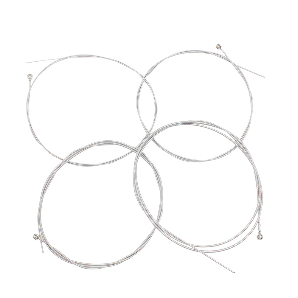 4pcs Electric Bass Strings Set Anti-rust and Durable Silver Pure Bass Nickel Strings Stringed Instrument Accessory 045-090