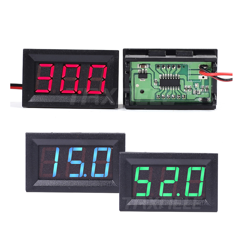 DC 4.5V-30V DC 4.5V-20V 0.56 inch AC 30-500V 2 Wire Digital Voltmeter LED Display Panel Auto Voltage Meter Volt Gauge Car meter