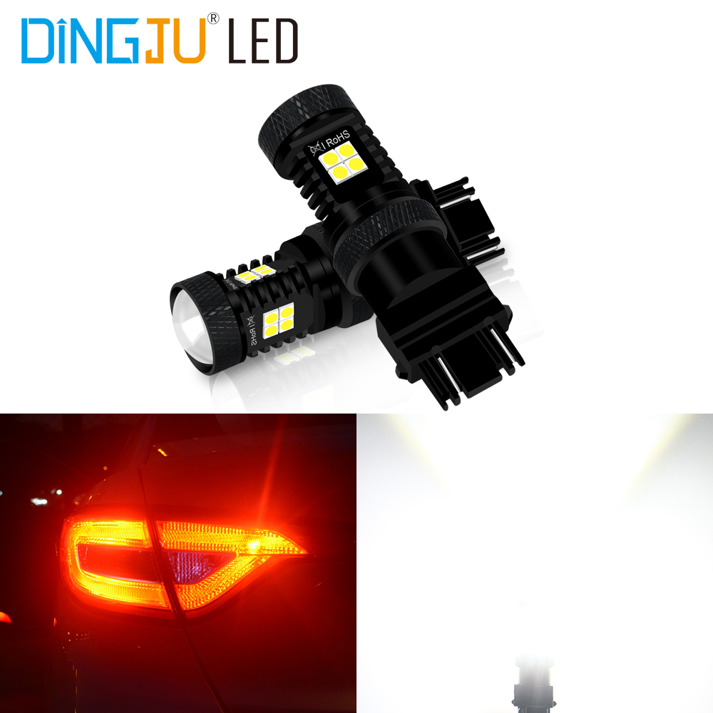 Hot Sale Factory Direct 3156 3157 3030 16smd Led Tail Light Car Bulb 12v 6.3w Brake Lamp Dual Color In Low Price