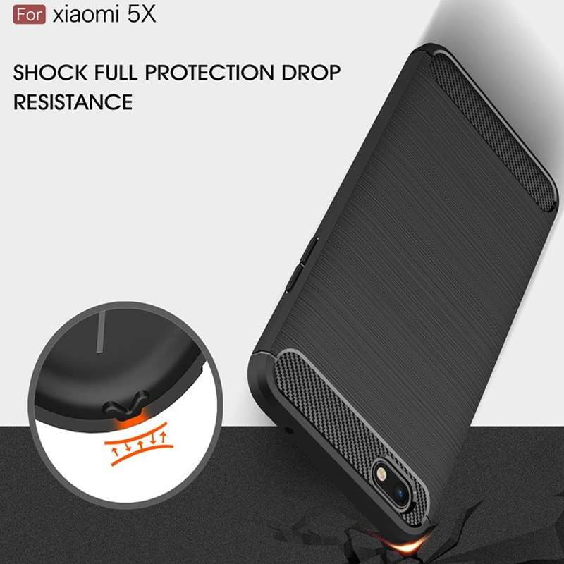 Carbon Fiber Tpu case For Xiaomi mi 5x soft cover