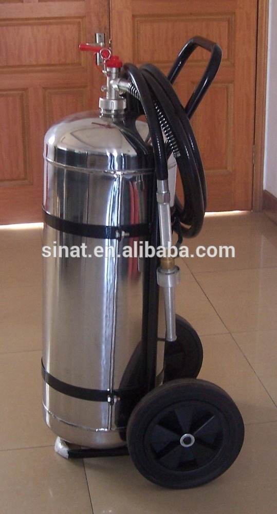 Wheeled Stainless steel foam fire extinguisher