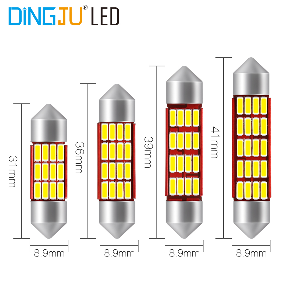 Hot Sale Factory Direct Festoon C5w 4014 12smd 31mm 36mm 39mm 41mm Led Reading Light For Car Interior Lamp Competitive Price