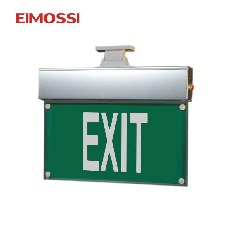 Battery backup emergency light ceiling mounted running man led exit sign