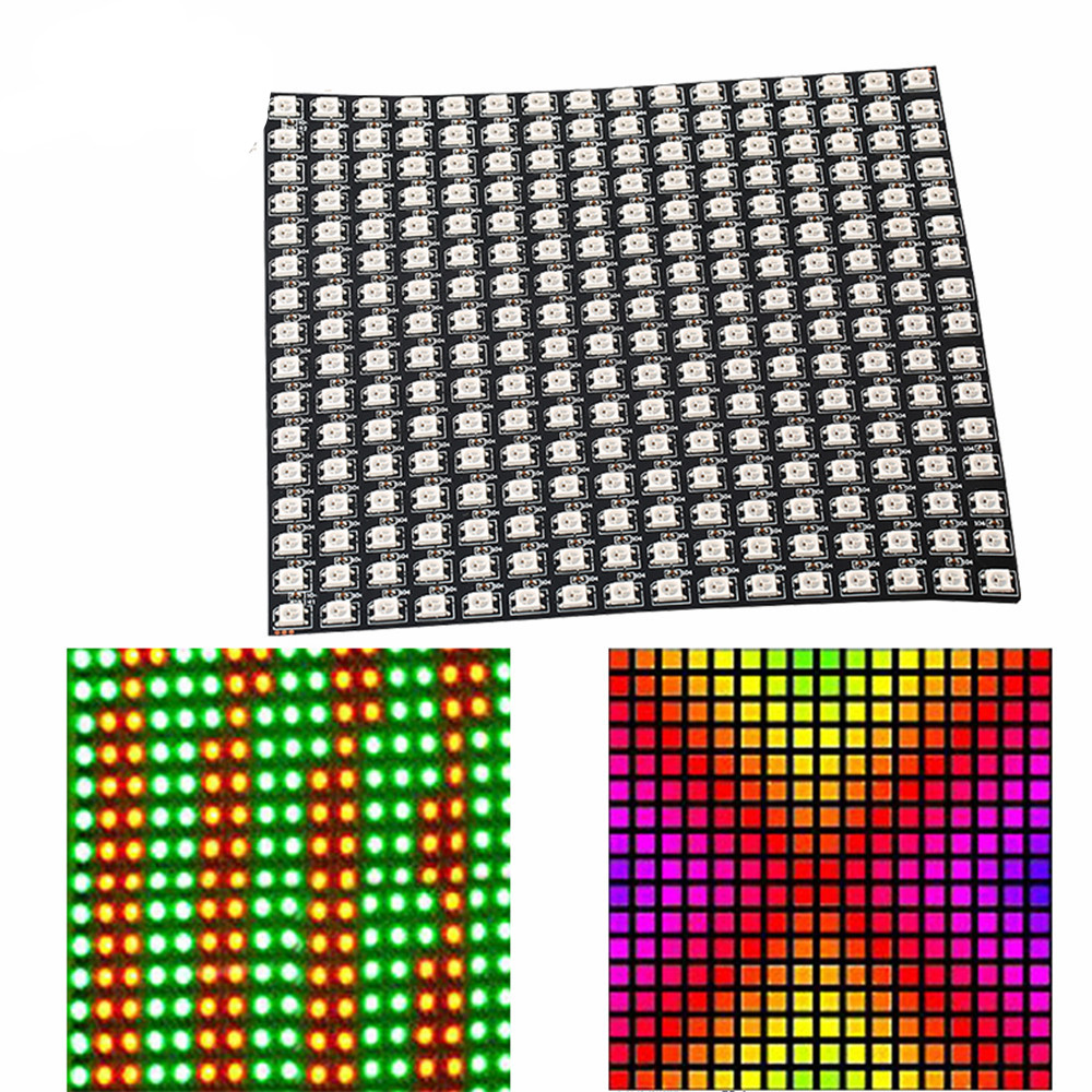 8*8 16*16 8*32 Dot Matrix LED Panel Module SMD 5050 RGB Full Color Display Flexible LED Pixel Screen