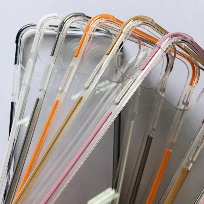 Anti-shock Colorful TPU Cover For iPhone 11 Pro Max Transparent TPU Phone Case