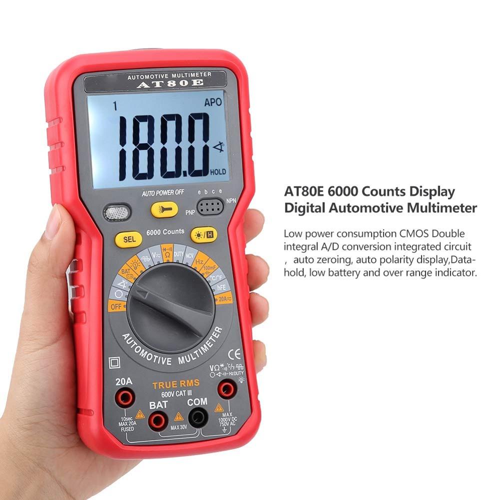 New 6000 Counts Standard  Automotive Digital Multimeter Diode Automotive Multimeter AT80E Digital Multimeter