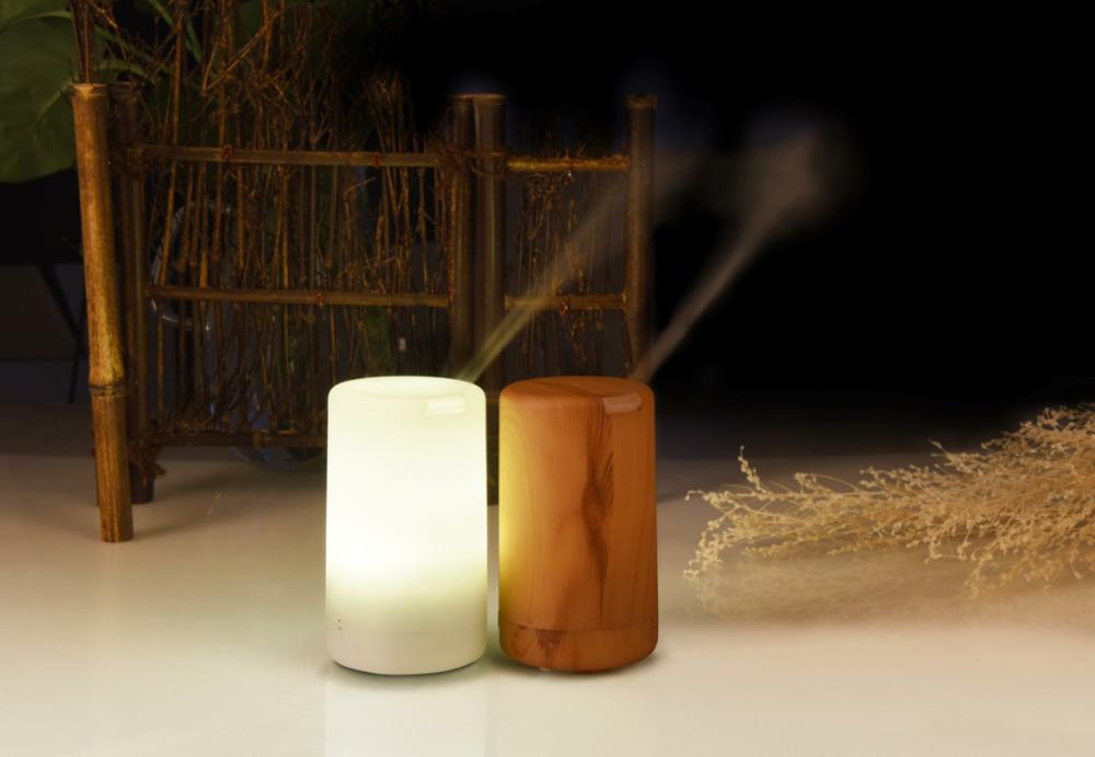 Mini 100ml usb air humidifier Singapore osmartech usb humidifier light wood for car, bedroom, office, convenient to carry