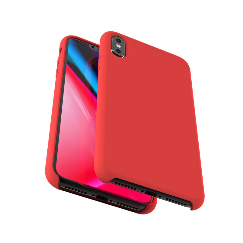 Colorful Thin slim liquid luxury silicone mobile cover for iphone x case