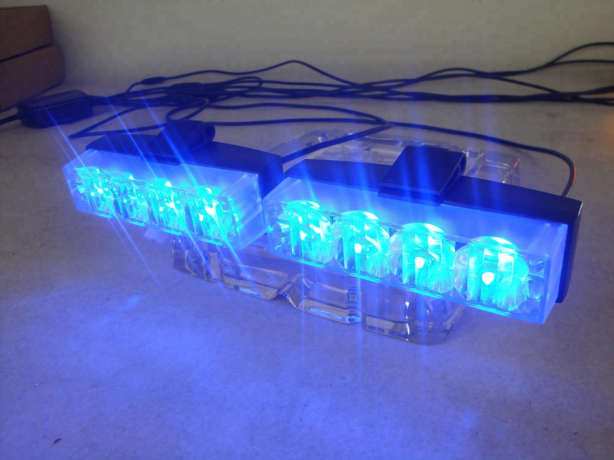 32W blue led emergency strobe grille lights for truck