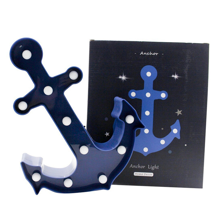 Anchor Shape LED Decorative Marquee Lamp for Kids Room