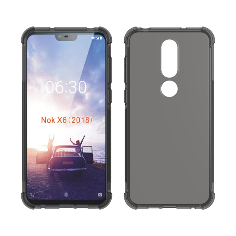 Transparent Shockproof soft Tpu cover case clear case For Nokia X6 2018