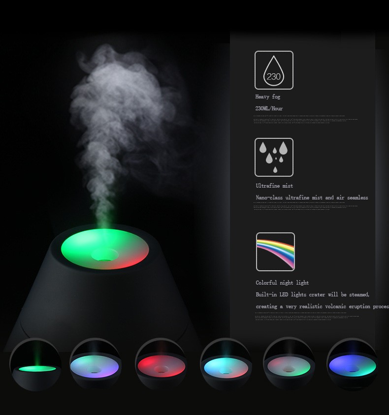 Usb Aroma Diffuser /Car Air Humidifier / Wireless Water Purifier for Volcano design