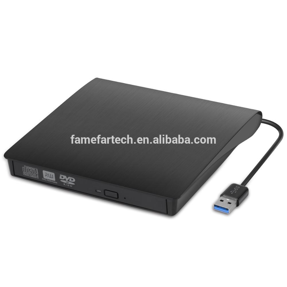 Slim Portable USB 2.0 External Optical DVD CD-RW Burner Writer Drive for PC MAC