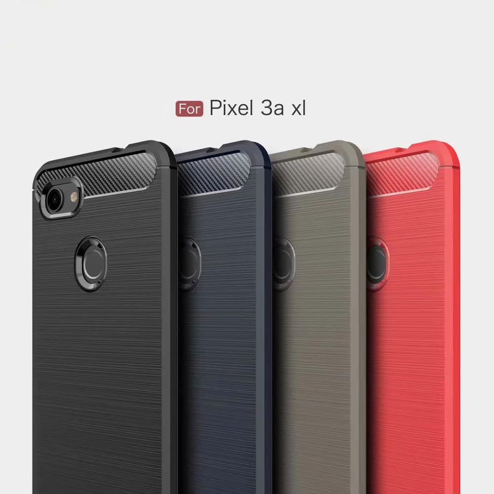 New Arrival Shockproof Carbon Fiber Case Cover for Google Pixel 3A XL TPU+PC case